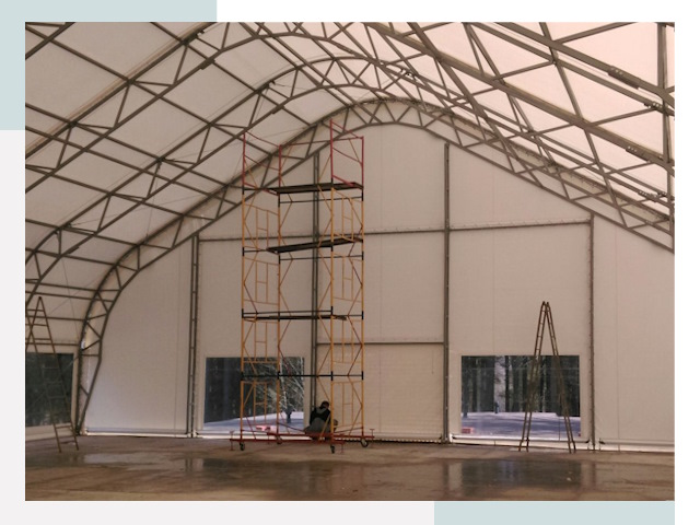 Шатровые ангары в Рязани