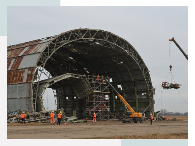 Демонтаж ангаров в Рязани